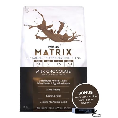 Syntrax Bundle, 2 Items: Matrix Perfect Chocolate Whey Casein Blend Pr