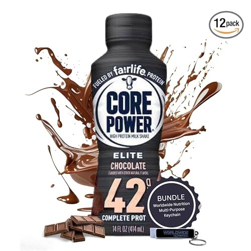  Core Power Fairlife Elite 42g High Protein Milk Shakes For  kosher diet, Ready to Drink for Workout Recovery, Chocolate, 14 Fl Oz (Pack  of 12), Liquid, Bottle : Grocery & Gourmet Food