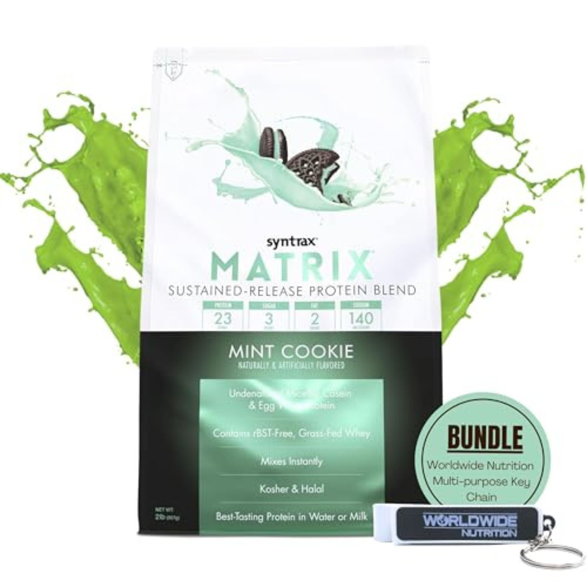 Syntrax Bundle, 2 Items Matrix Protein Powder 5.0 Sustained-Release Ca