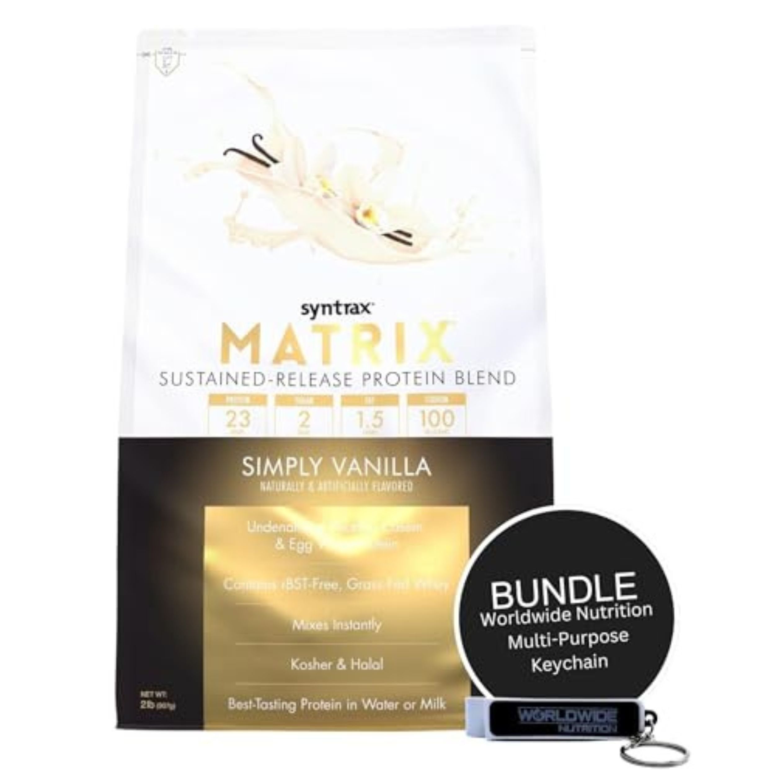 Syntrax Bundle, 2 Items Matrix Protein Powder 5.0 Sustained-Release Ca