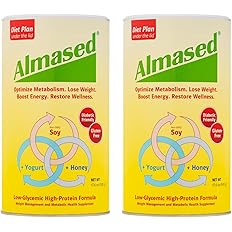 2 Packs Original Almased Meal Replacement Shake - Low-Glycemic High Plant Base Protein Powder- Nutritional Weight Health Support Supplement