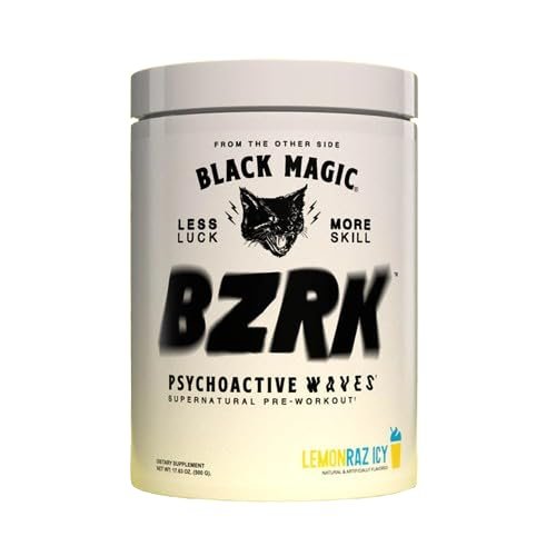 Black Magic Supply BZRK Psychoactive Waves Pre-Workout Powder - Lemonraz Icy - 17.63oz (500g)  - Pack of 1