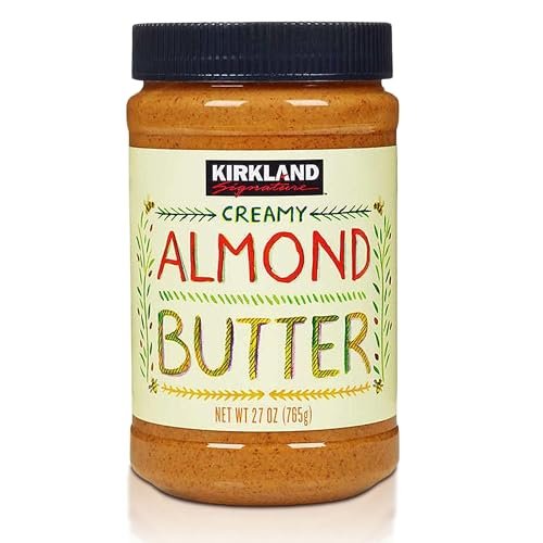 Kirkland Signature Creamy Pure Roasted Almond Butter, 27 oz (765g) - Pack of 1 with Multi-Purpose Keychain