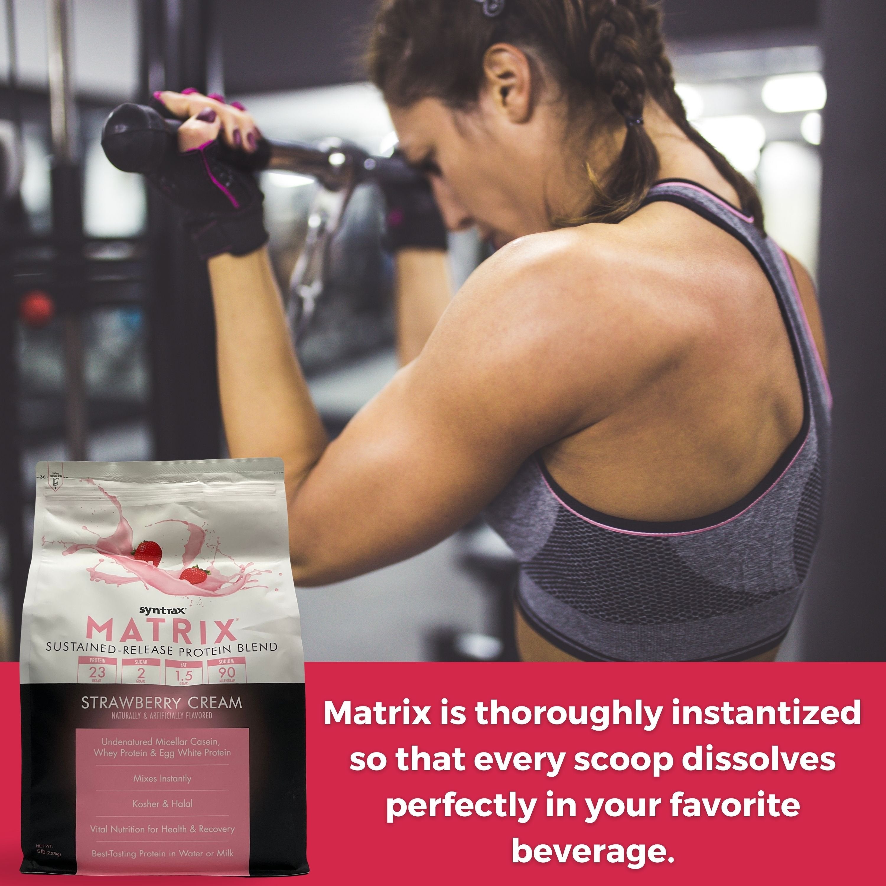 Syntrax Matrix Sustained-Release Protein Powder Blend - Kosher & Halal - Muscle Support - 5 lb - Pack of 1