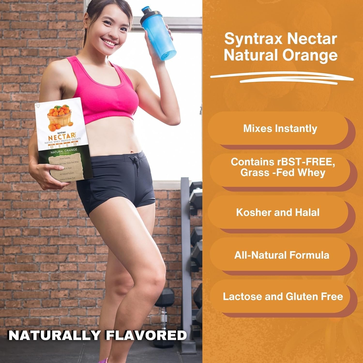 Syntrax Nectar Native Whey Protein Isolate (2lb Bag) - Muscle Support - with Multi-Purpose Keychain