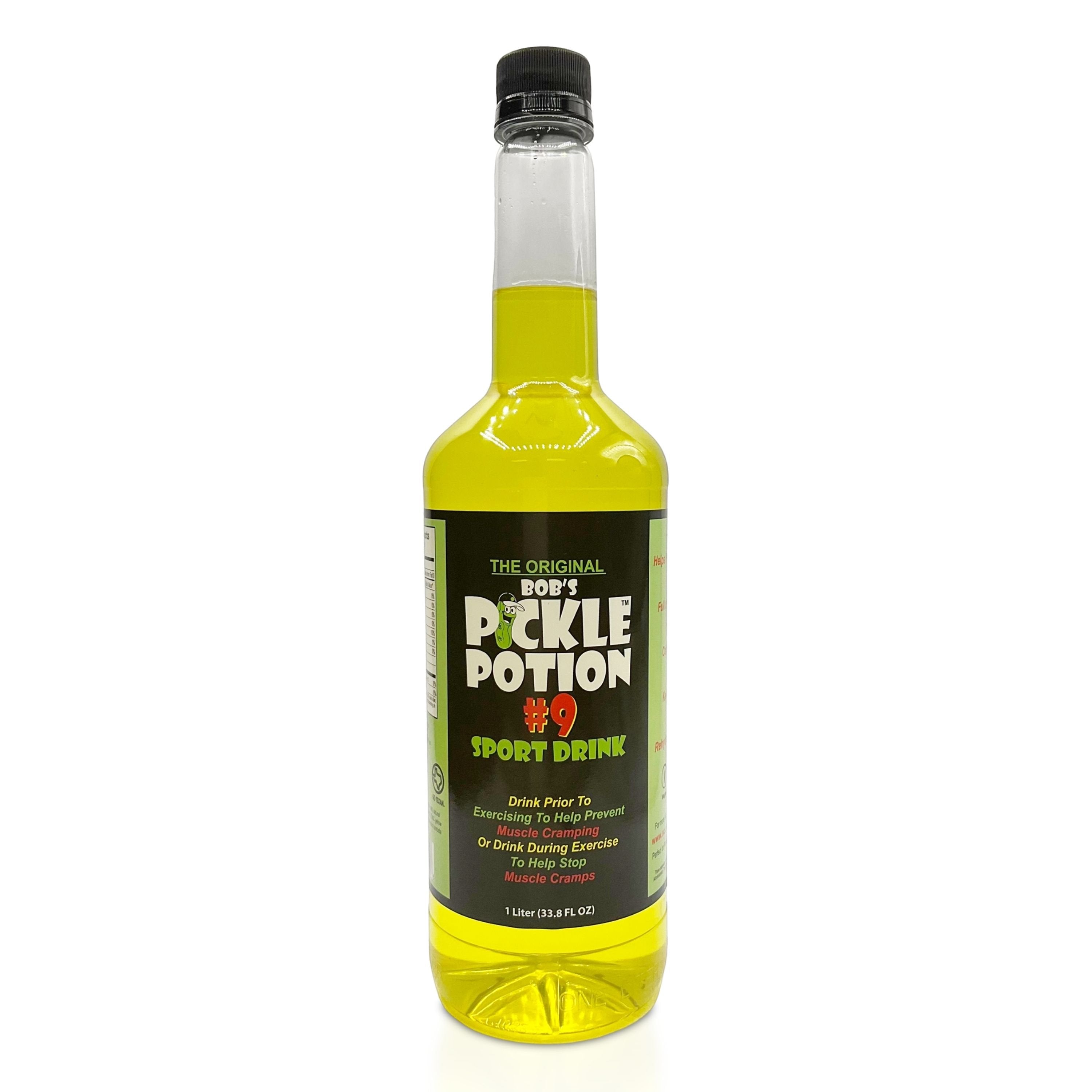 Bobs Pickle Potion - Pickle Juice for Leg Cramps , Freeze Pops, Drink Mixer - Gluten Free, Keto Friendly, Natural Electrolyte Drink - Made in USA - 1L - (Bottle, 1)