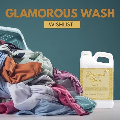 Tyler Candle Company Glamorous Wash Wishlist Scent Fine Laundry Liquid Detergent - Hand and Machine-Washable - 907g (32 fl oz) - Pack of 1 with Multi-Purpose Keychain