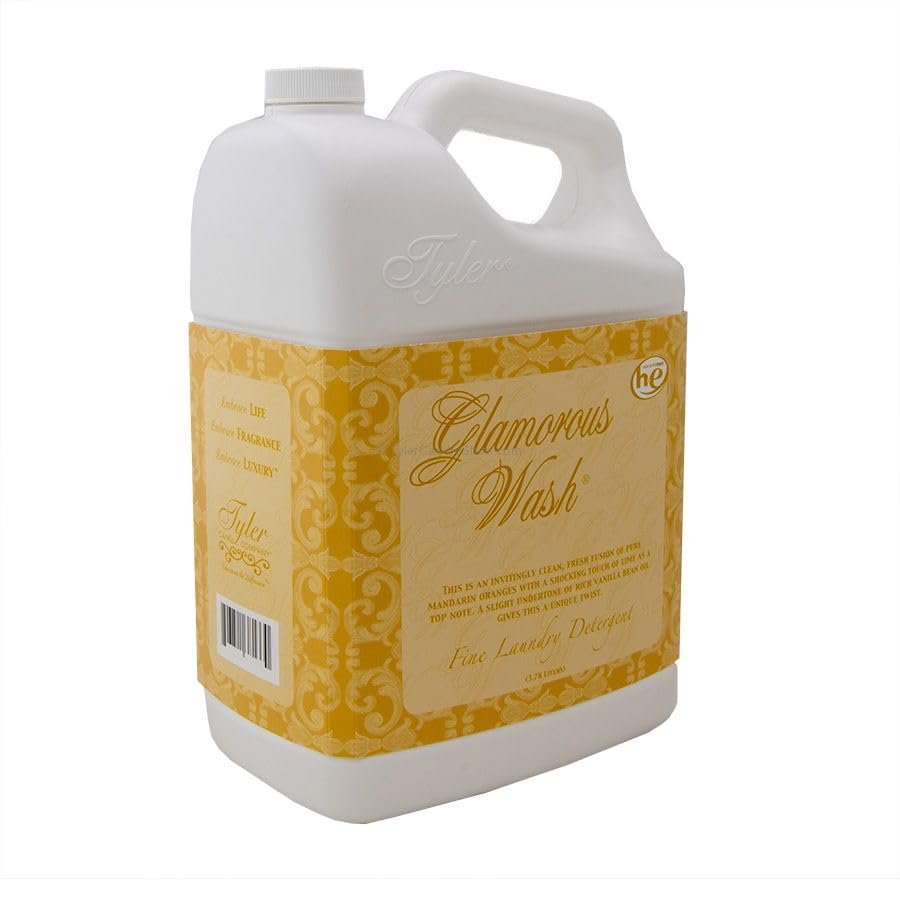 Tyler Candle Company Glamorous Wash Fleur De Lis Scent Fine Laundry Liquid Detergent, 128 oz 3.78L - Gentle on Delicate, Specialty and Fine Fabrics - 1 Container