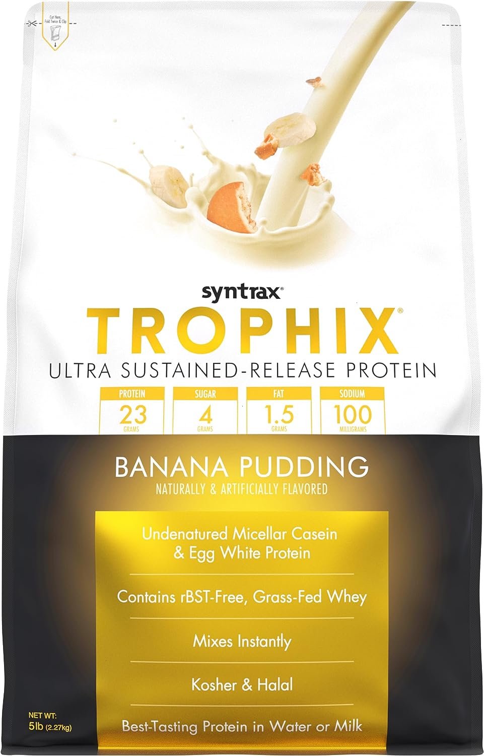 Syntrax Trophix Ultra Sustained-Release Protein Powder - Kosher & Halal - Muscle Support - 5lb