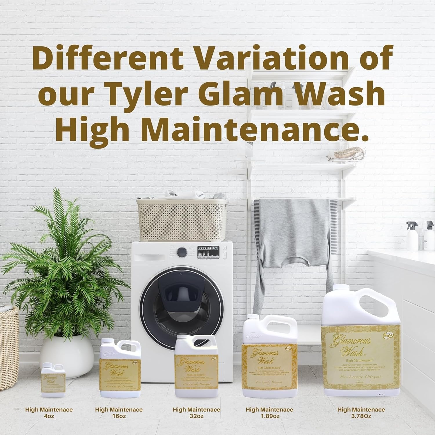 Worldwide Nutrition Bundle, 2 Items: Tyler Glamorous Wash High Maintenance Scent Fine Laundry Liquid Detergent - Hand and Machine Washable - 4 oz (112 grams) Container and Multi-Purpose Key Chain