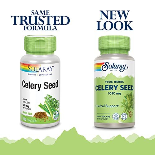 Solaray Celery Seed, 505mg, 100 Vegetarian Capsules