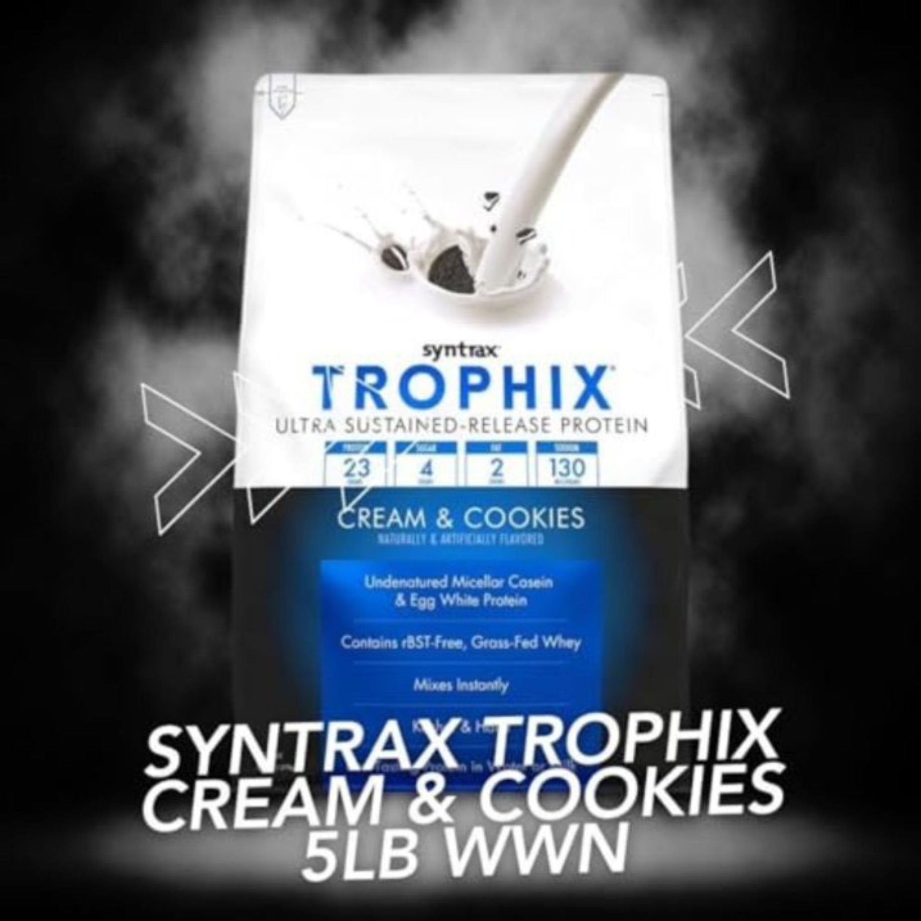 Syntrax Trophix Ultra Sustained-Release Protein Powder - Kosher & Halal - Muscle Support - 5lb