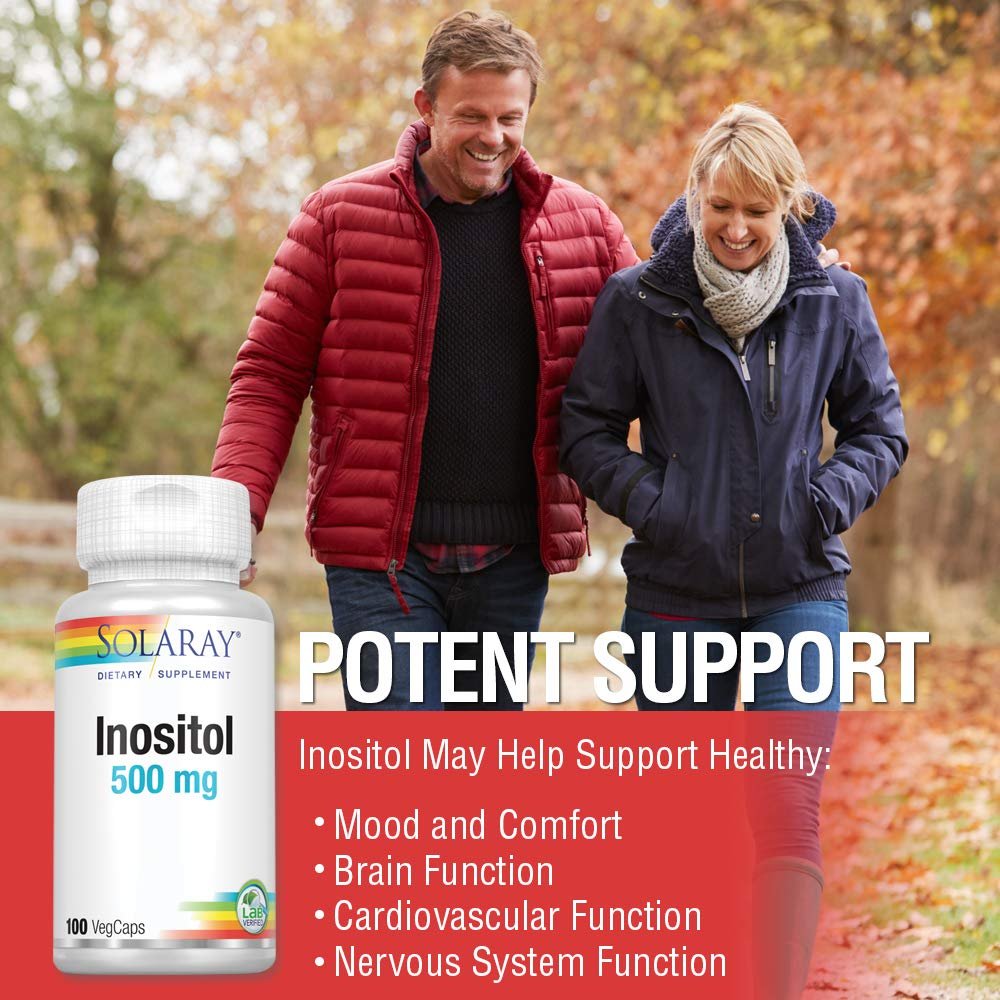 Solaray Inositol Capsules, 500 mg, 100 Count