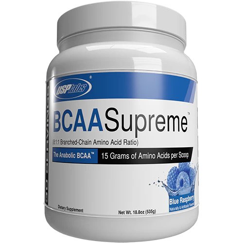 USP Labs BCAA Supreme Powder – Blue Raspberry Flavor (18.8 oz)