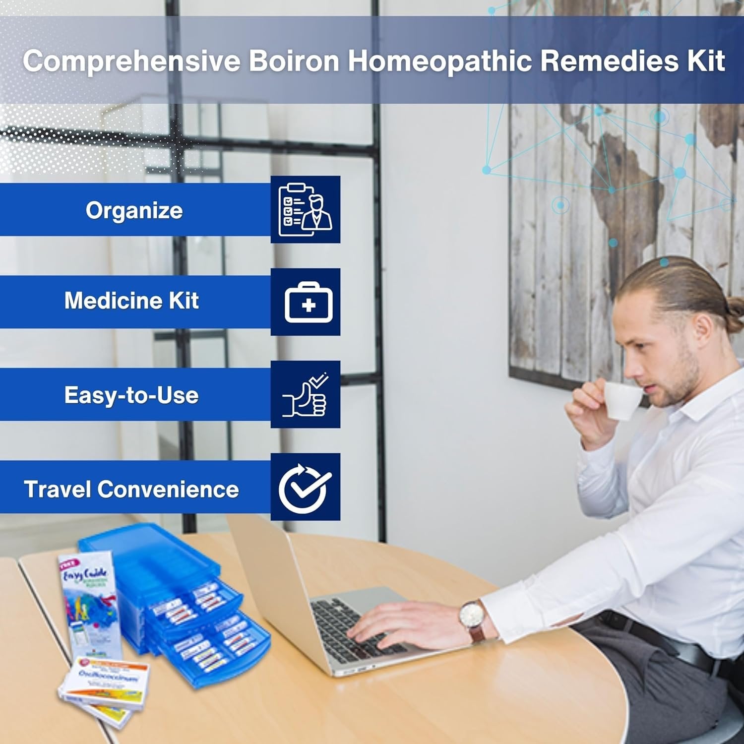 Boiron HomeoFamily Comprehensive Homeopathic Family Kit with The Essentials and a Multi-Purpose Keychain