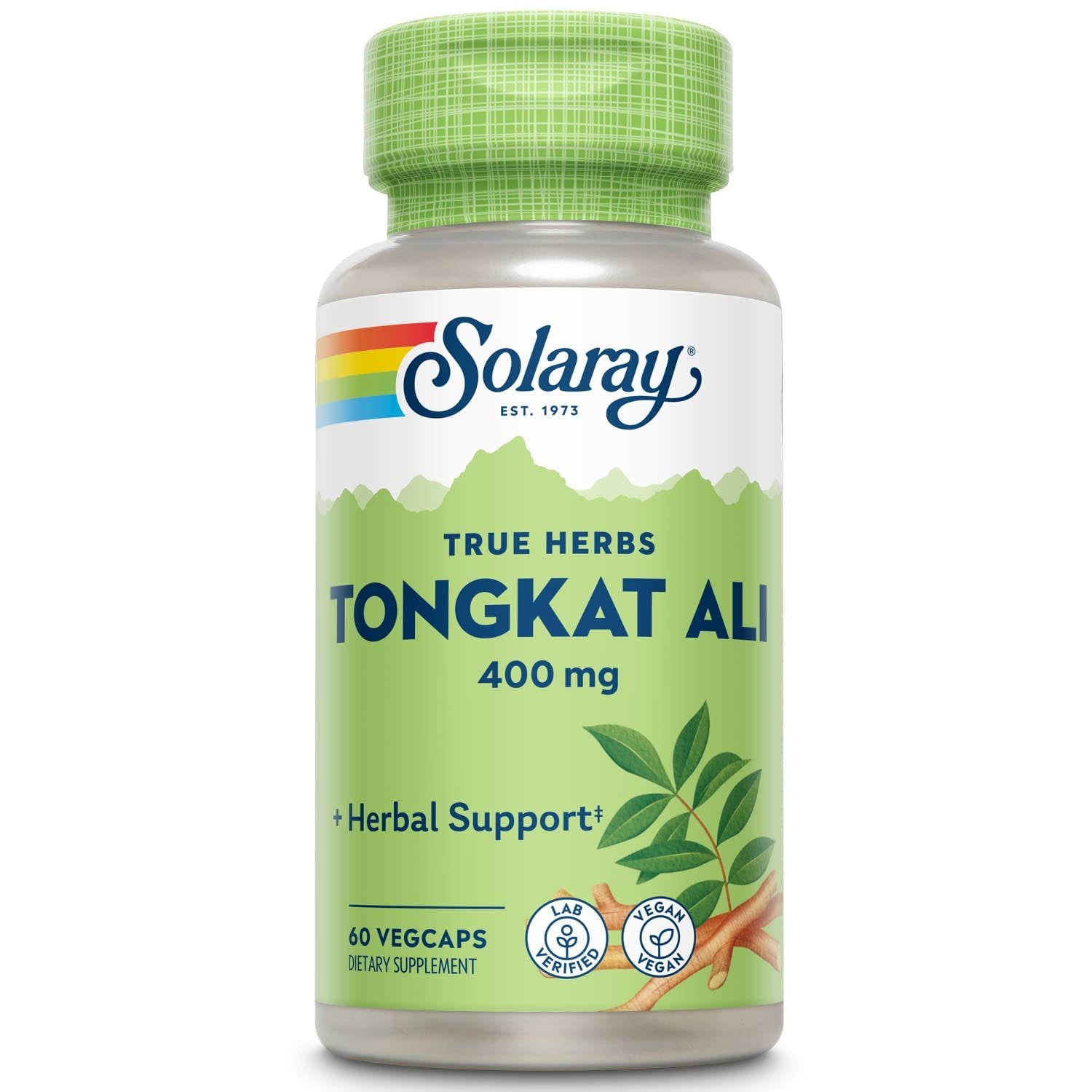 Solaray Tongkat Ali Root 400 mg VCapsules, 60 Count (2 Pack)