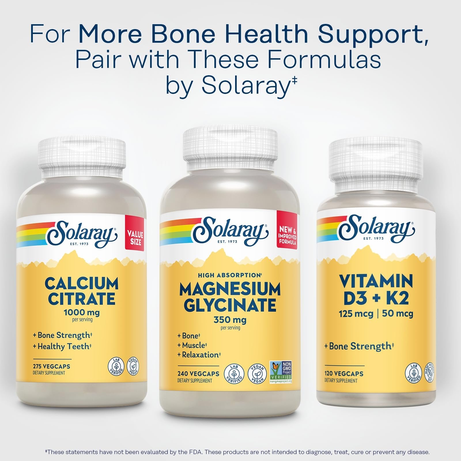 Solaray Magnesium Glycinate, New & Improved Fully Chelated Bisglycinate with BioPerine, High Absorption Formula, Stress, Bones, Muscle & Relaxation Support, 60 Day Guarantee, 60 Servings, 240 VegCaps