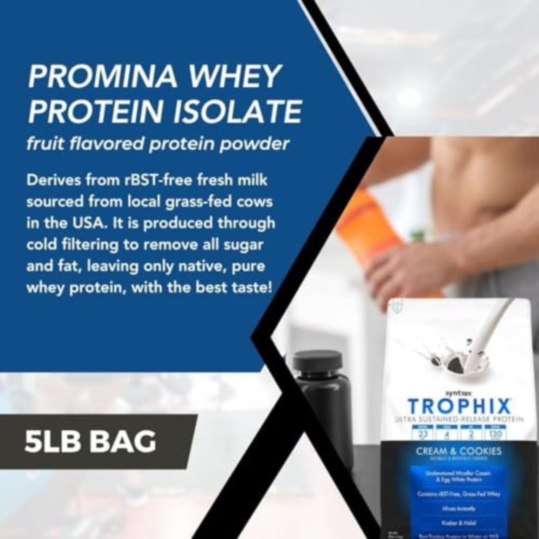 Syntrax Trophix Ultra Sustained-Release Protein Powder - Kosher & Halal - Muscle Support - 5lb