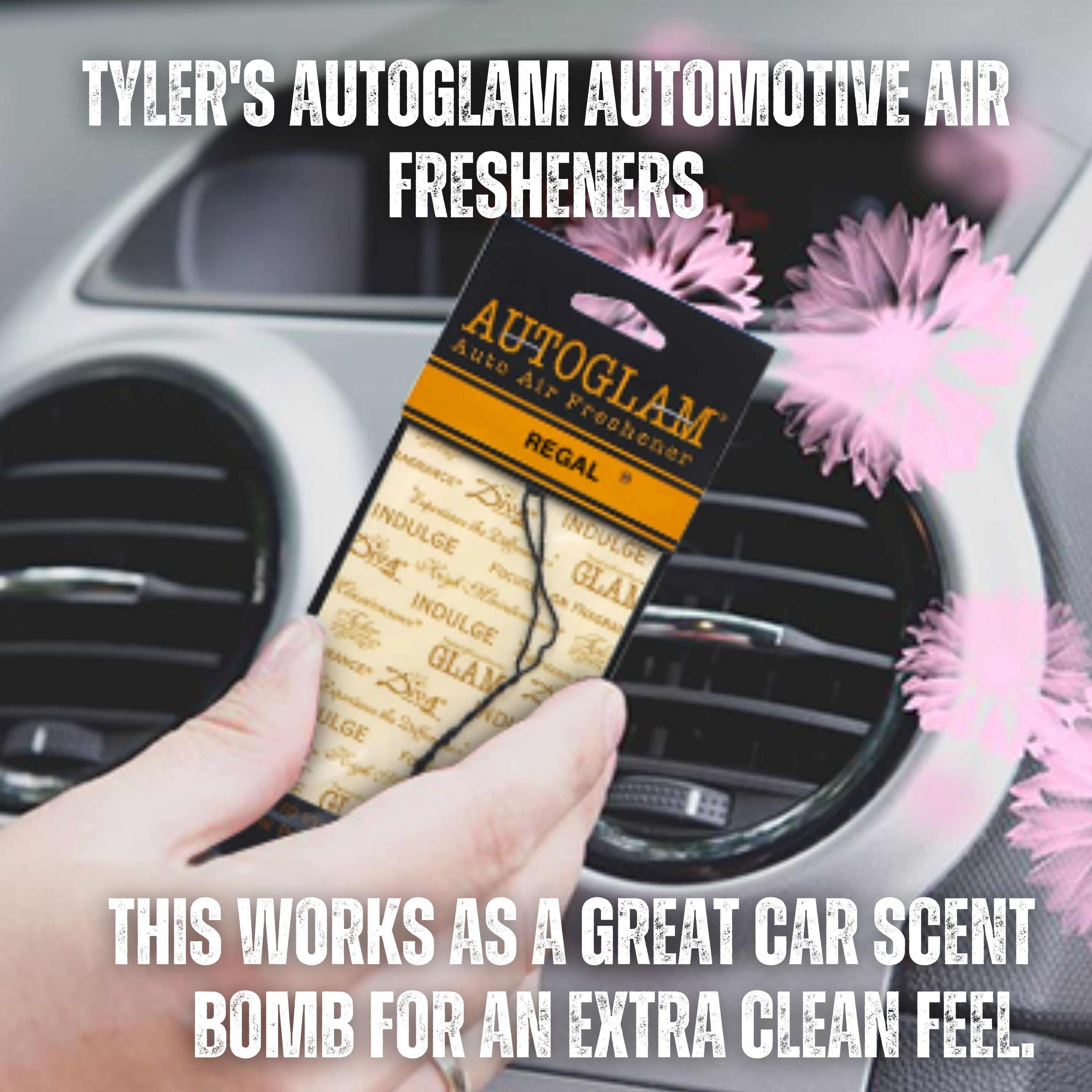 Tyler Candle Company AutoGlam Car Air Fresheners - Regal Scent - Odor Neutralizer - Long Lasting Fragrance - Pack of 3