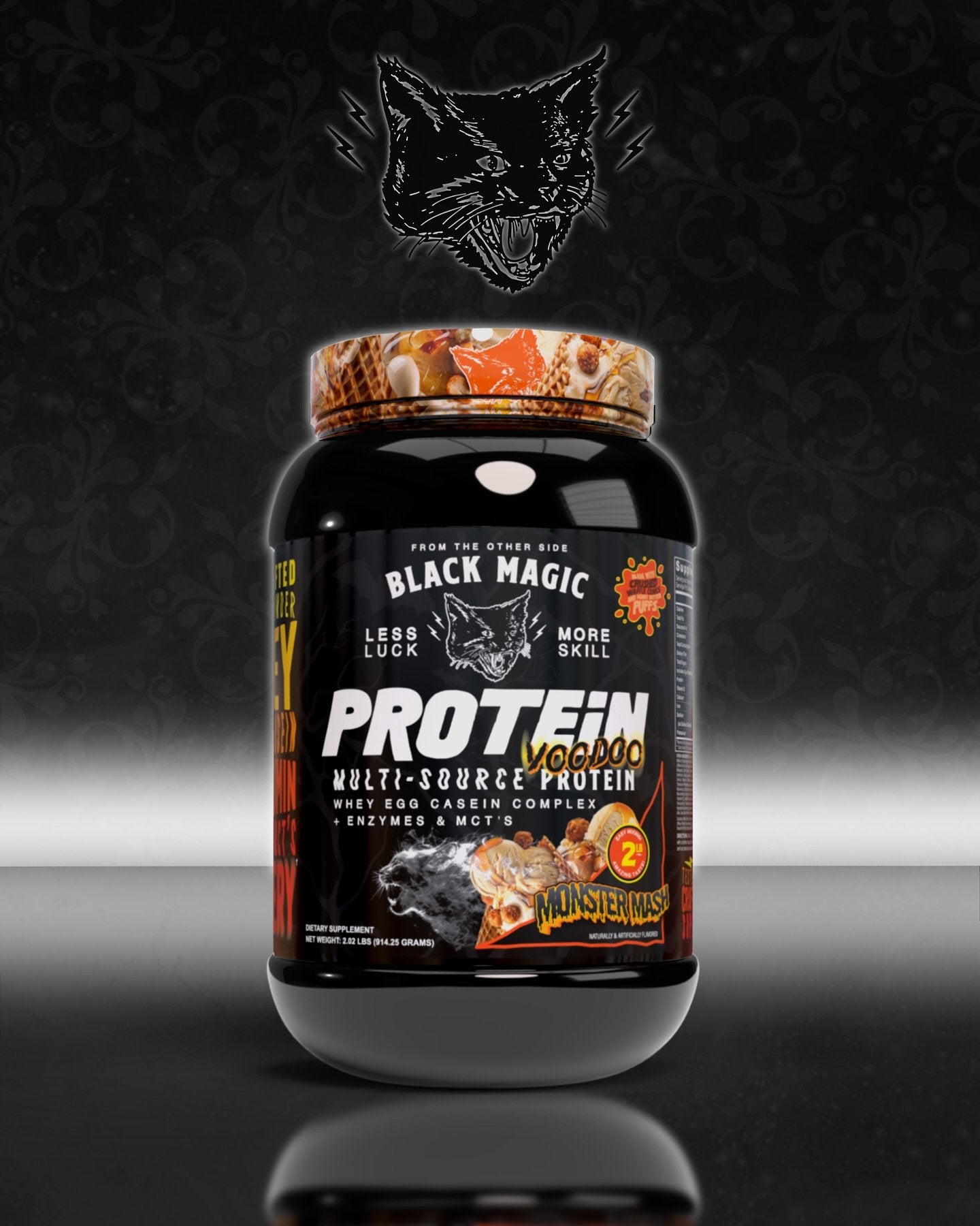 Black Magic Supply Voodoo Monster Mash Multi-Source Protein Powder – Limited Edition 2lb | Whey, Egg & Casein | MCT-Infused for Energy & Recovery Boost | Pack of 1