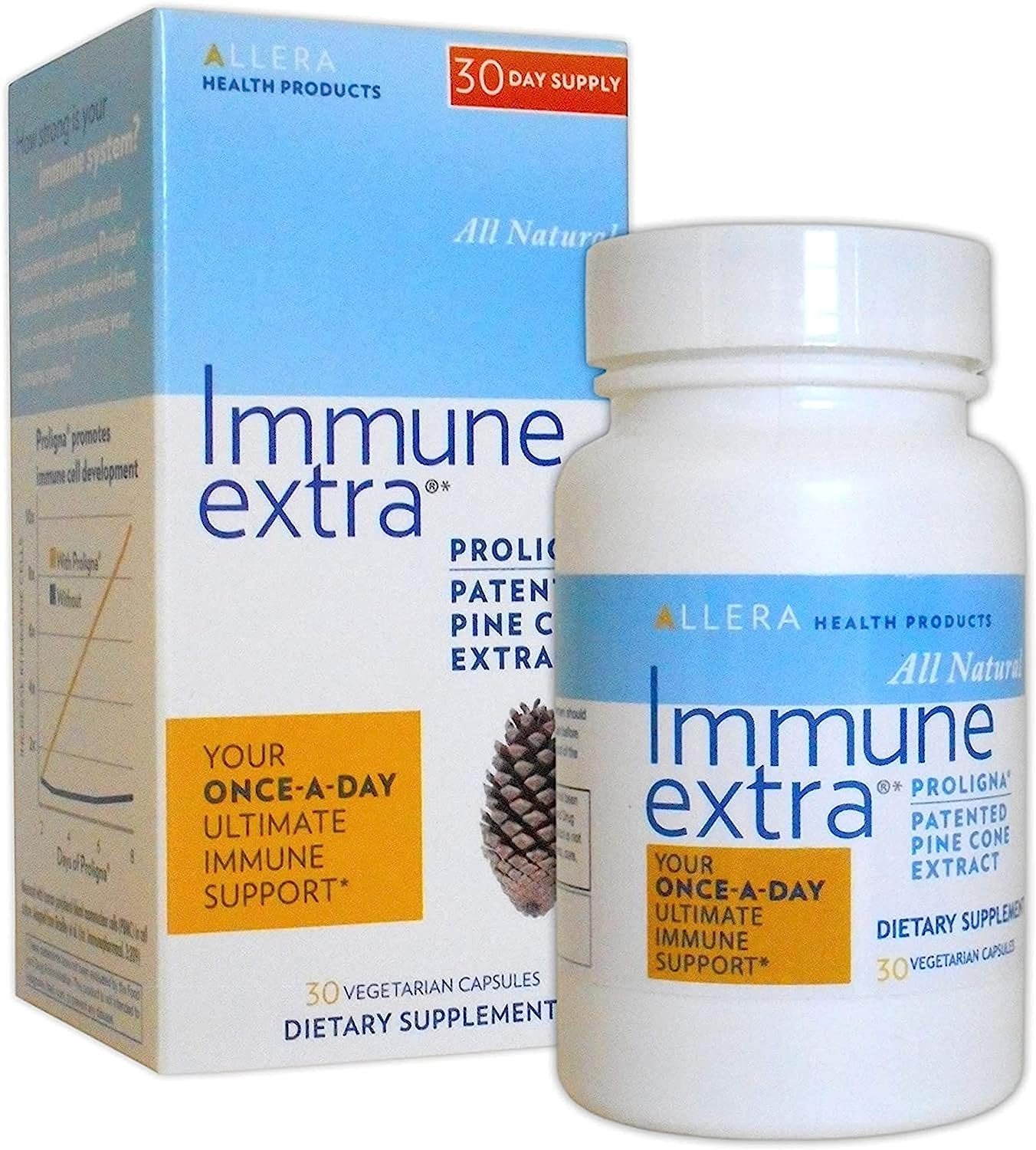 Immunextra Immune Extra Pine Cone Extract - Health Support - 30 Vegetarian Capsules