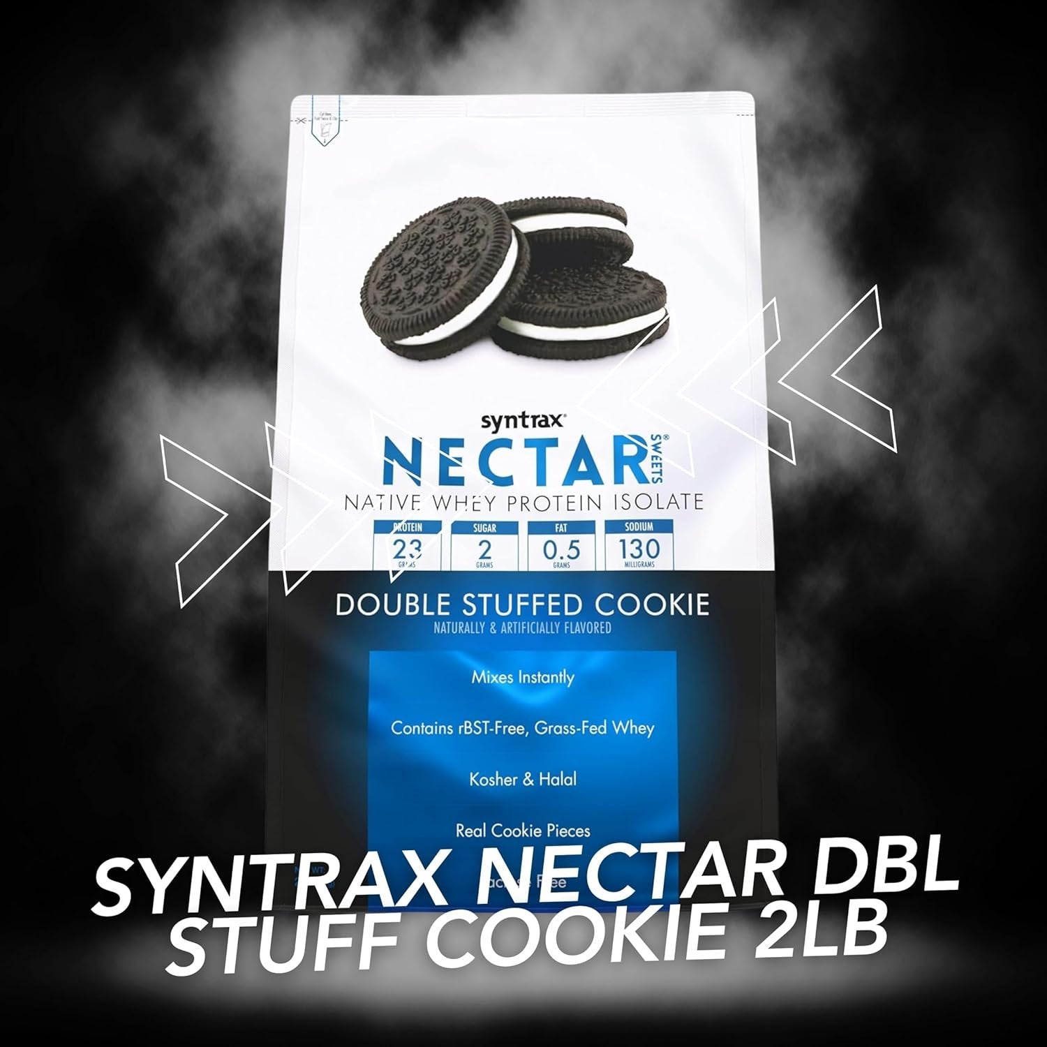 Syntrax Nectar Native Whey Protein Isolate (2lb Bag) - Muscle Support - with Multi-Purpose Keychain