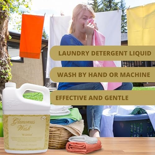 Tyler Glamorous Wash Wishlist Scent Fine Laundry Liquid Detergent - Hand and Machine Washable - 1.89L (64 Fl Oz) -Pack of 1 with Multi-Purpose Key Chain