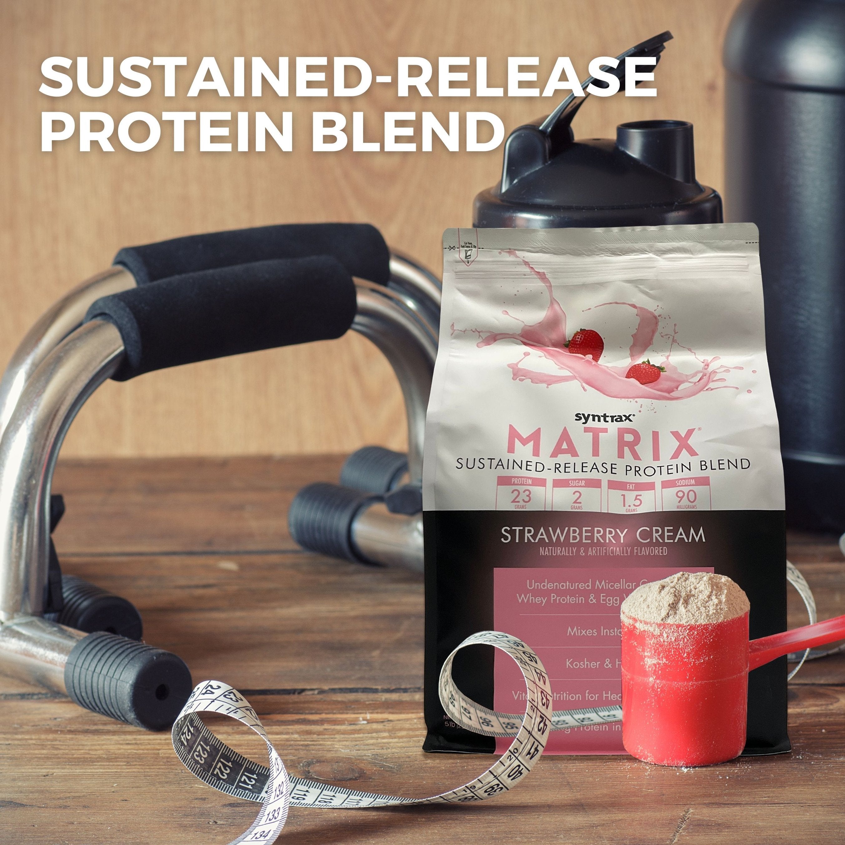 Syntrax Matrix Sustained-Release Protein Powder Blend - Kosher & Halal - Muscle Support - 5 lb - Pack of 1