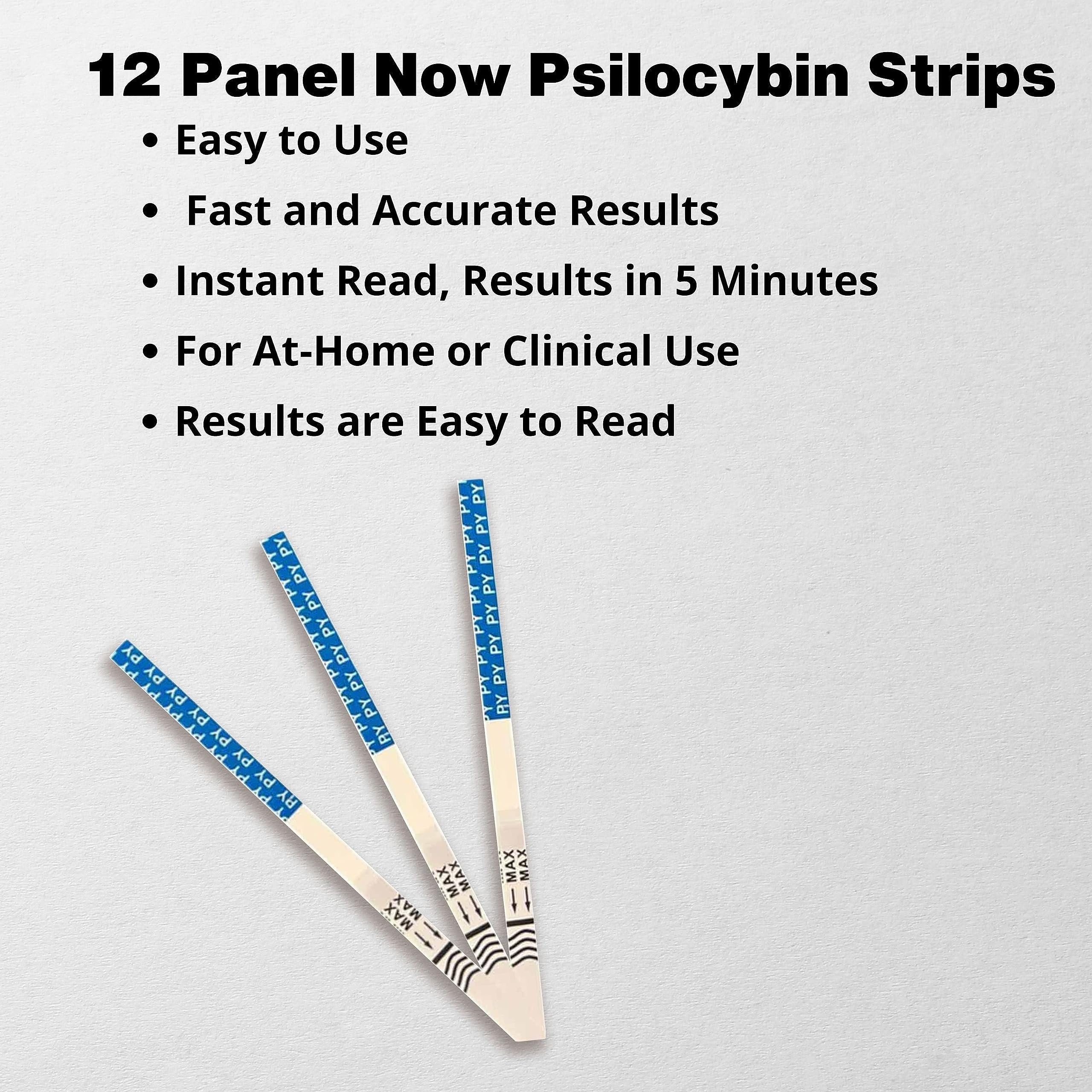 Psilocybin Strips - 80 Hour Detection Time, Rapid Detection with High Sensitivity, Instant Read, Results Within 5 Minutes - 25 Pack with Bonus Multi-Purpose Worldwide Nutrition Key Chain