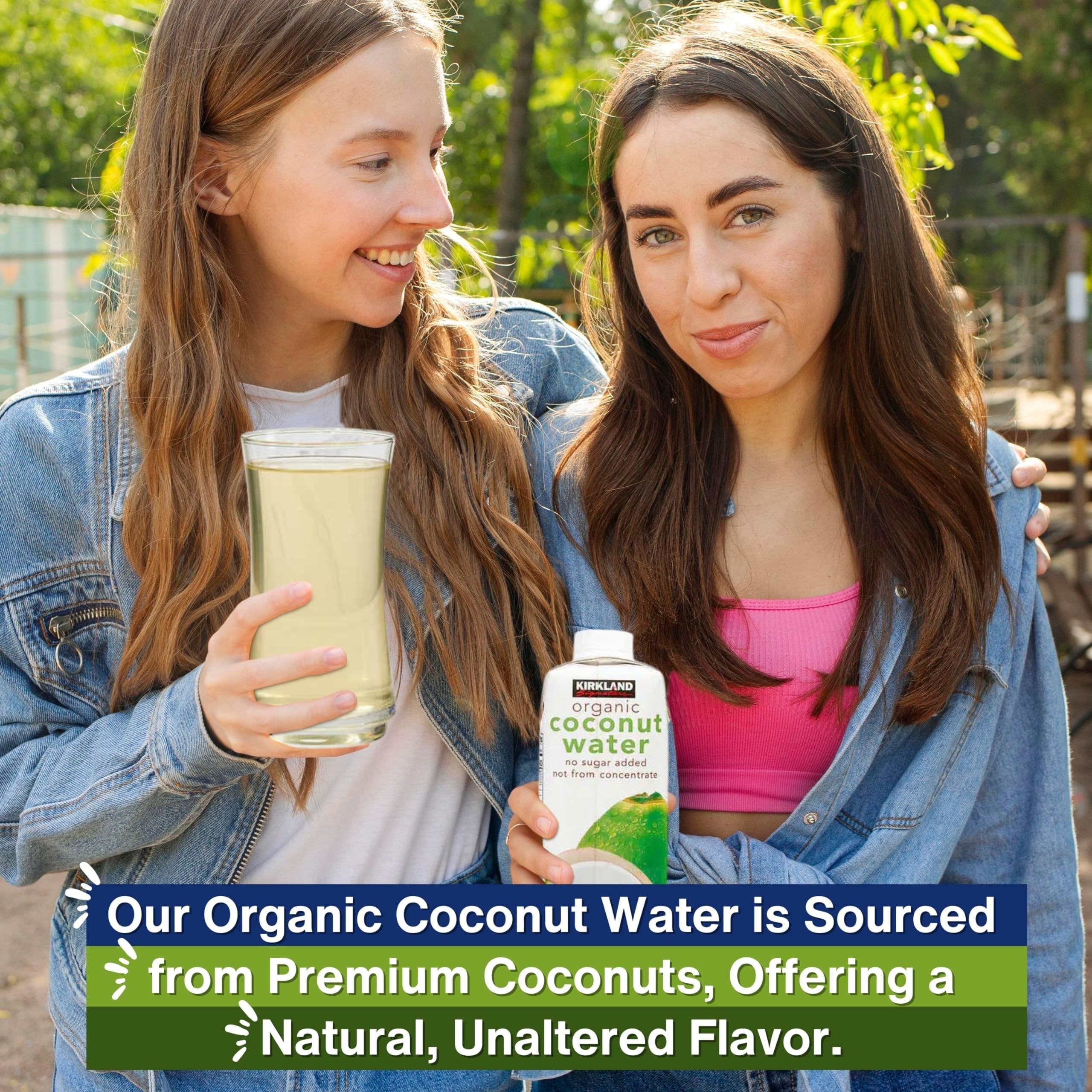 Worldwide Nutrition Bundle Compatible With Kirkland Expect More All Natural Organic Coconut Water Drink - No Sugar Added, Refreshingly Delicious - 11.1oz 12count With Multi-Purpose Keychain