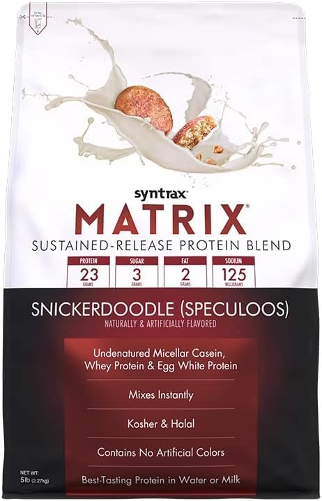 Syntrax Matrix Sustained-Release Protein Powder Blend - Muscle Support - Kosher & Halal - - 5 lb