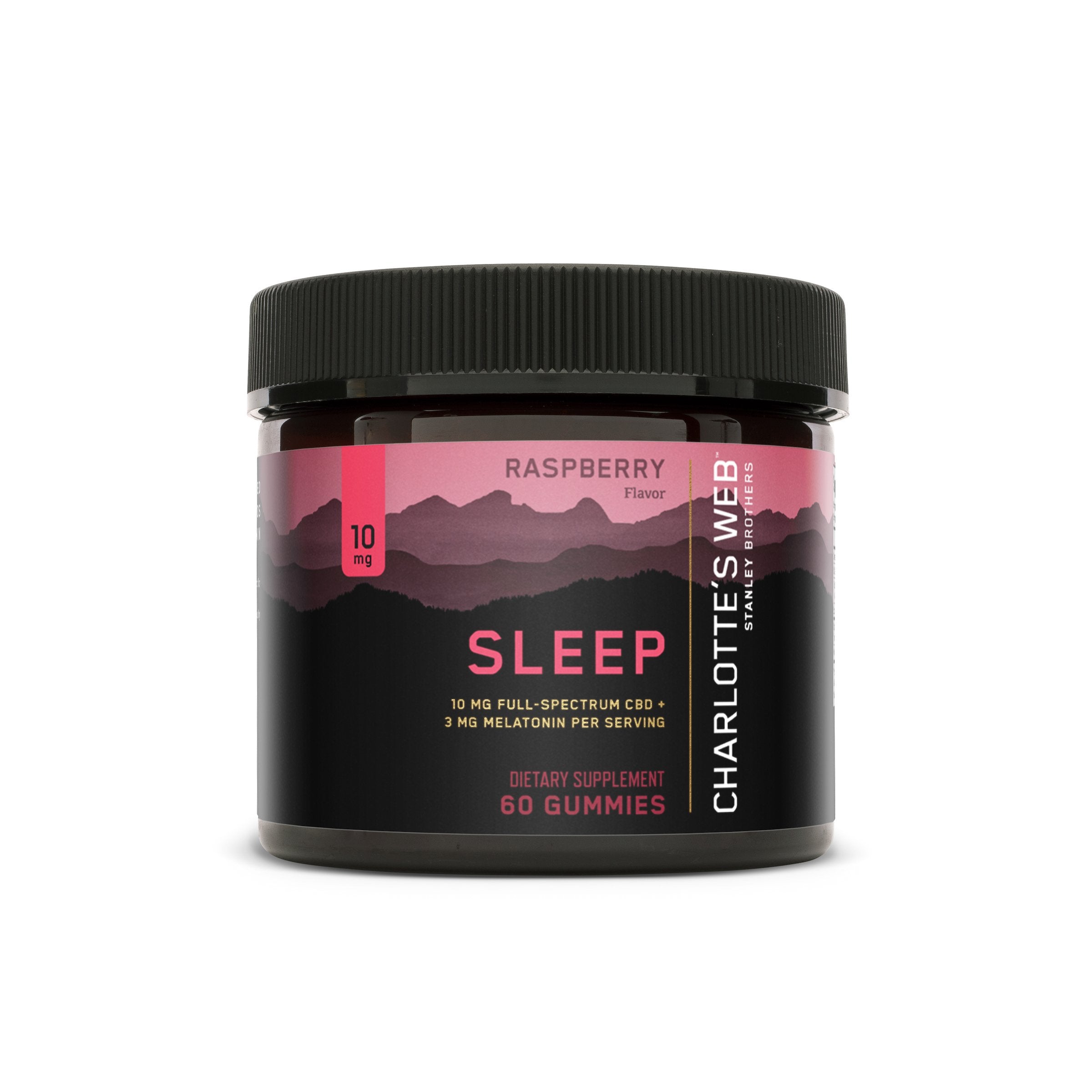 Charlotte’s Web Full-Spectrum CBD Sleep Gummies – Premium Hemp Extract, Melatonin-Infused, Supports Restful Sleep - Raspberry Flavor - 60 Count - Pack of 1