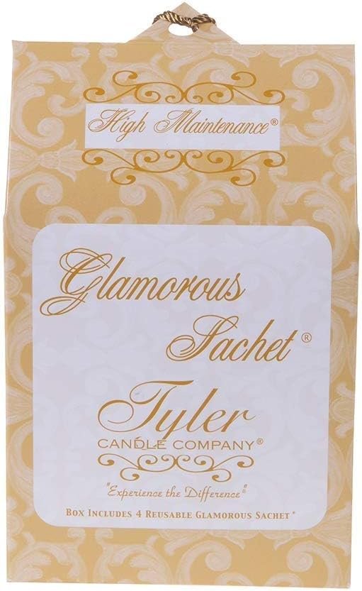 Tyler Candle Glamorous Diva & High Maintenance Sachets Bundle (4 Reusable Glamorous Sachet Each) (Diva&High Maintenance)