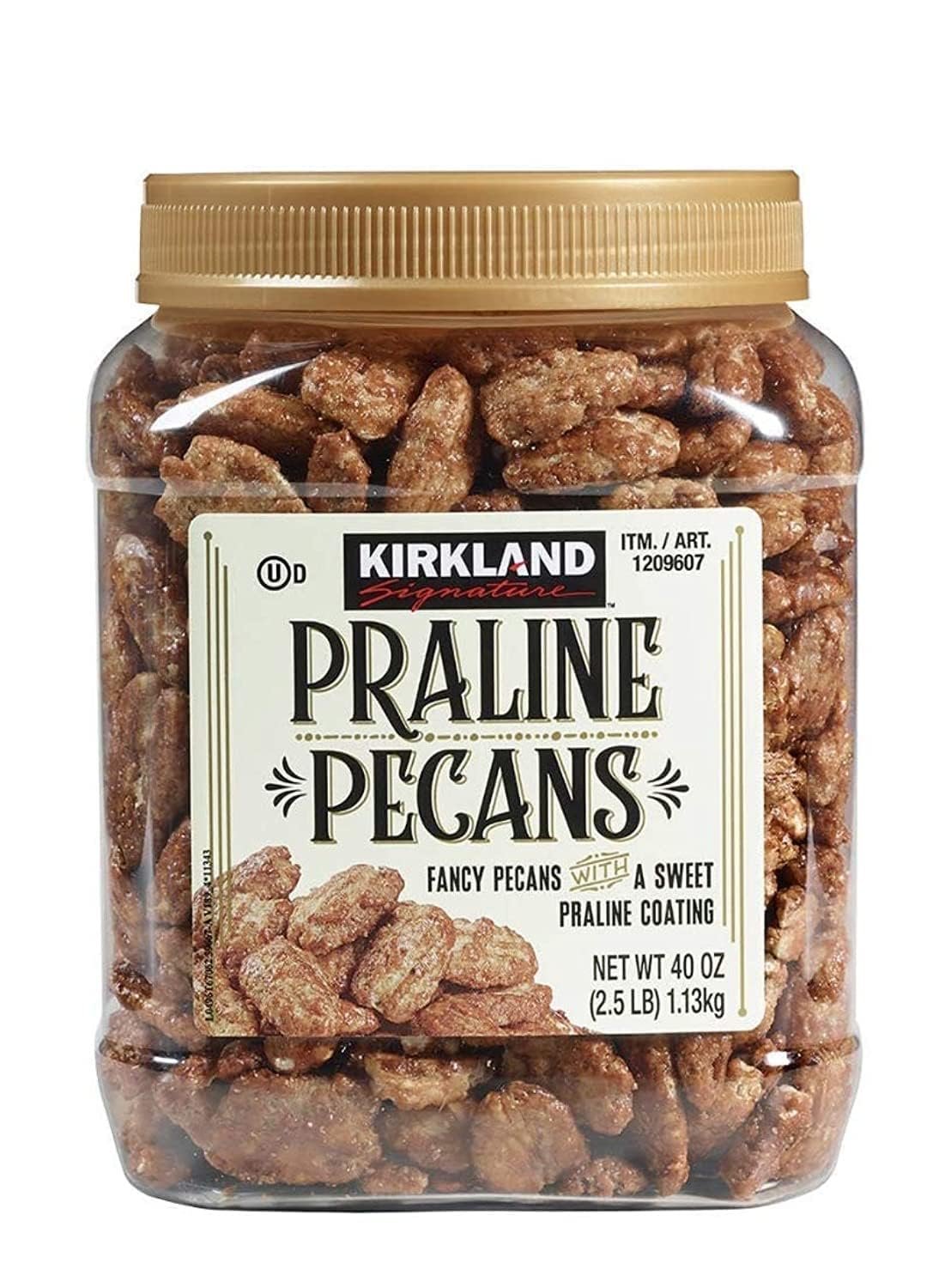 Kirkland Signature Sweet Praline Pecans, 2.5lb - Nut Snack - 1 Pack with Keychain