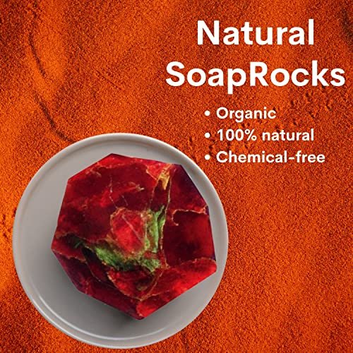 TS Pink Blue Agate SoapRocks - Bar Soap for Bath, Body, Face & Hand soap -  Bathroom Decor & Bubble Bath Home Essentials - Bathroom Soap Gifts for