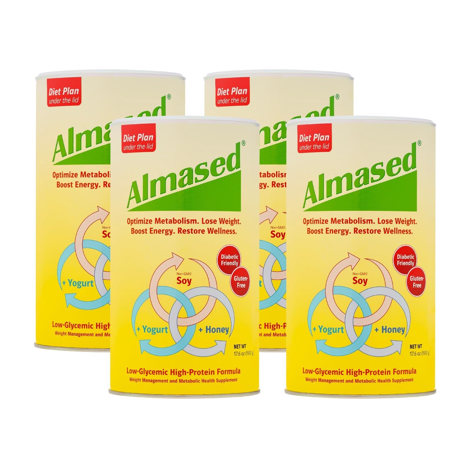 Almased Meal Replacement Shake - Low-Glycemic High Plant Base Protein Powder- Nutritional Weight Health Support Supplement