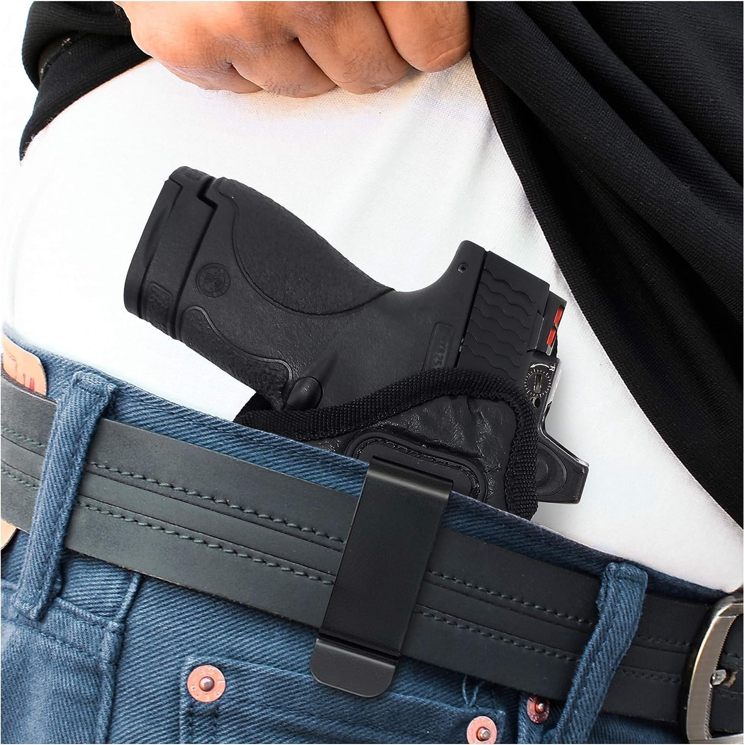 IWB Optical Gun Holster by Houston - ECO Leather Concealed Carry Soft