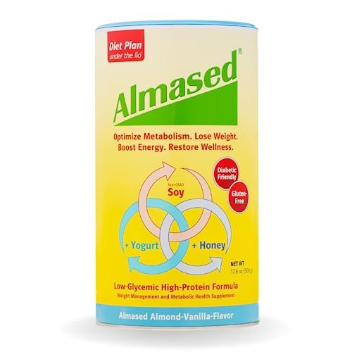 Almased Meal Replacement Shake - Low-Glycemic High Plant Base Protein Powder- Nutritional Weight Health Support Supplement