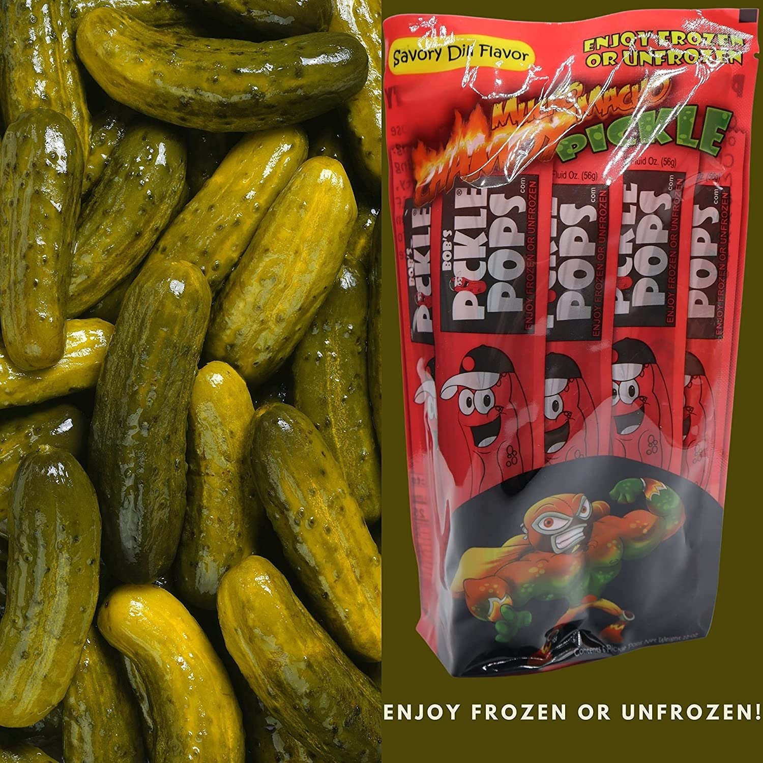 Bobs Pickle Pops Mucho Macho Chamoy - Electrolytes Freezer Pops Pre Workout  Hydration - Athlete Recovery Pickle Juice for Leg Cramps - 7 Pk, 42 Ice  Pops with Multi Purpose Key Chain 