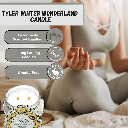 Worldwide Nutrition Bundle, 2 Items: Tyler Candle Company Winter Wonderland Scent Jar Candle - Luxurious Scented Candle with Essential Oils - Large Candle 22 oz and Multi-Purpose Key Chain