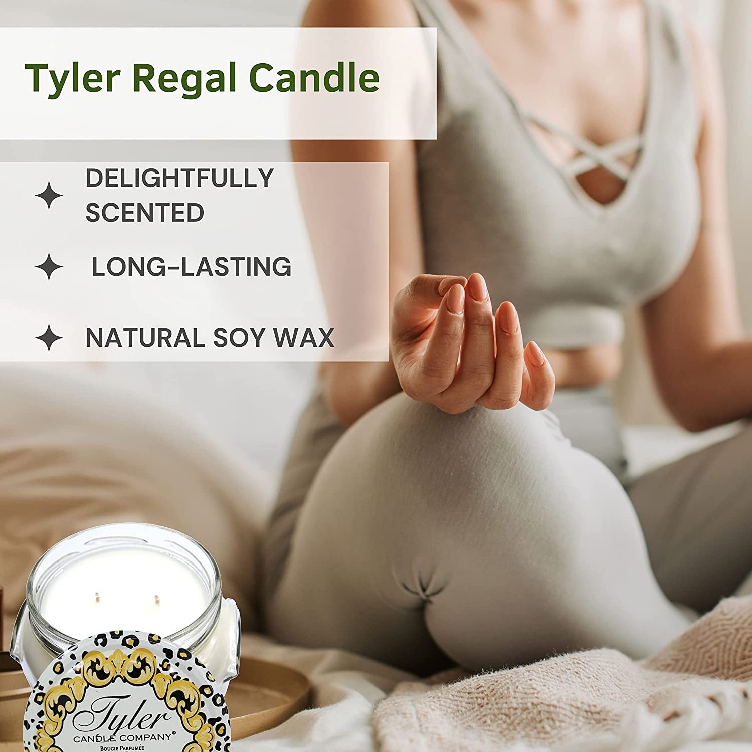 Tyler Candle Company Regal Jar Candle - Luxurious Scented Candle with Essential Oils - Long Burning Candles 50-60 Hours - Large Candle 11 oz with Worldwide Nutrition Multi Purpose Key Chain