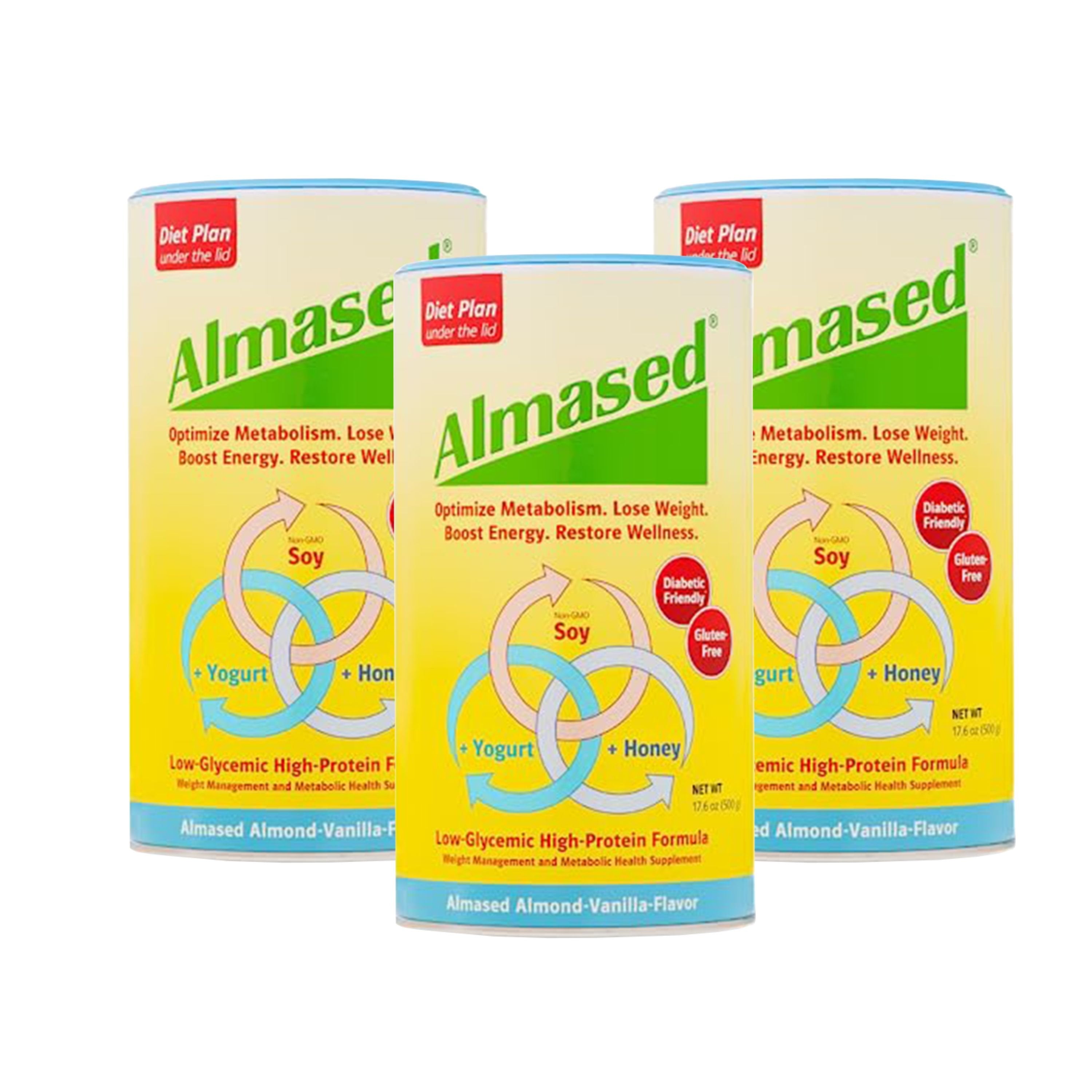 Almased Meal Replacement Shake - Low-Glycemic High Plant Base Protein Powder- Nutritional Weight Health Support Supplement