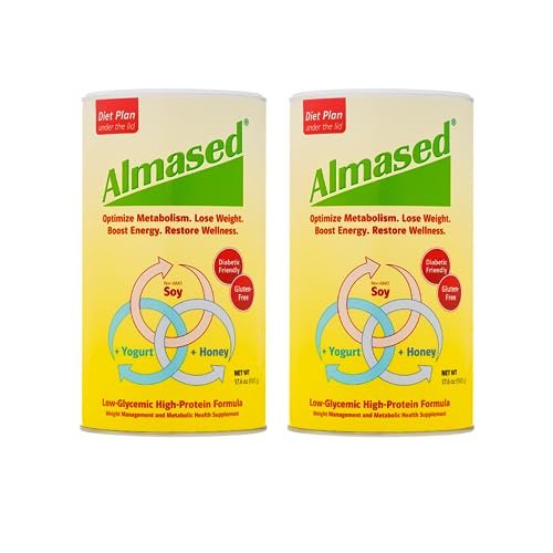 Almased Meal Replacement Shake - Low-Glycemic High Plant Base Protein Powder- Nutritional Weight Health Support Supplement