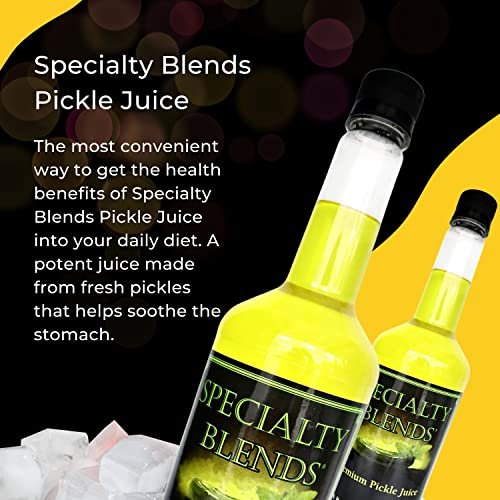 Specialty Blends Pickle Juice - Premium Pickle Juice for Leg Cramps, Freeze Pops, Drink Mixer, Gluten Free, Keto Friendly, Natural Electrolyte (2 Pack) 1L with Bonus Key Chain